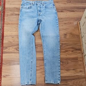 Levi's 501 Skinny/Slim Leg Classic Light Blue High Waist Jeans - Tango Light